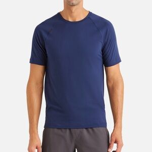 RHÔNE Reign Short Sleeve Blue Athletic Tee Large